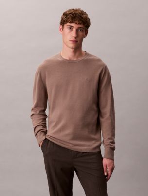 Merino Wool Classic Sweater, Taupe Tone