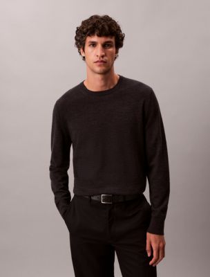Merino Wool Classic Sweater, Gunmetal Heather