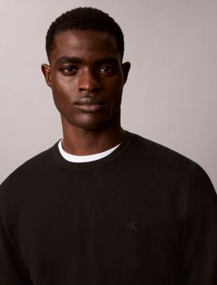 Мужской свитер Calvin Klein Merino Wool Classic, цвет: Чёрный — фото 2
