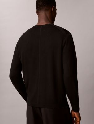 Мужской свитер Calvin Klein Merino Wool Classic, цвет: Чёрный — фото 4