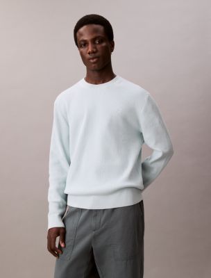 Textured Relaxed Sweater, Winter Sky