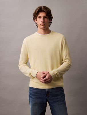 Linen Blend Relaxed Sweater, Hay