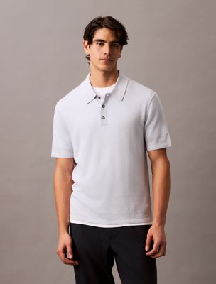 Linen Blend Classic Polo Shirt, Gray Dawn