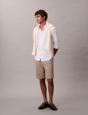 Refined Stretch Tailored Shorts , Vintage Khaki
