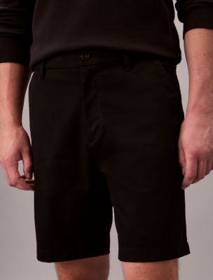 Мужские шорты Calvin Klein Refined Stretch Tailored, цвет: Чёрный — фото 2