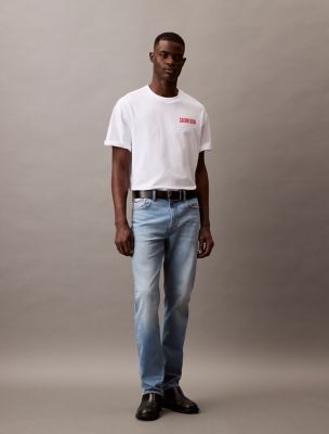 Slim Straight Fit Jeans, Lt Waterstone