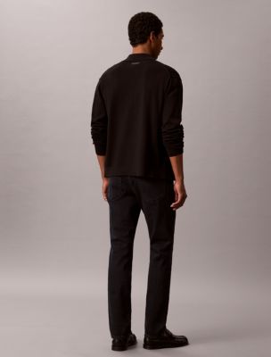 Мужские джинсы Calvin Klein Slim, цвет: Синий чёрный каменный — фото 4