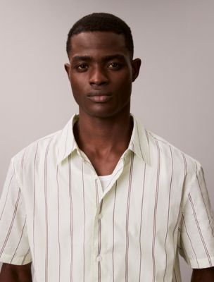 Мужские рубашки Calvin Klein Cotton Stripe Relaxed Button-Down Shirt — фото 2