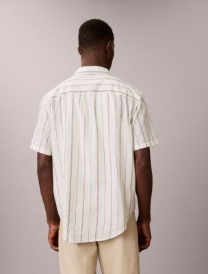 Мужские рубашки Calvin Klein Cotton Stripe Relaxed Button-Down Shirt — фото 4