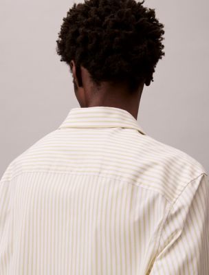 Мужские рубашки Calvin Klein Cotton Stretch Stripe Poplin Button-Down Shirt — фото 6