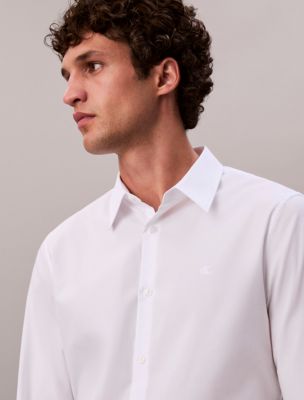 Мужские рубашки Calvin Klein Cotton Stretch Poplin Slim Button-Down Shirt — фото 4