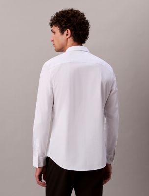 Мужские рубашки Calvin Klein Cotton Stretch Poplin Slim Button-Down Shirt — фото 5