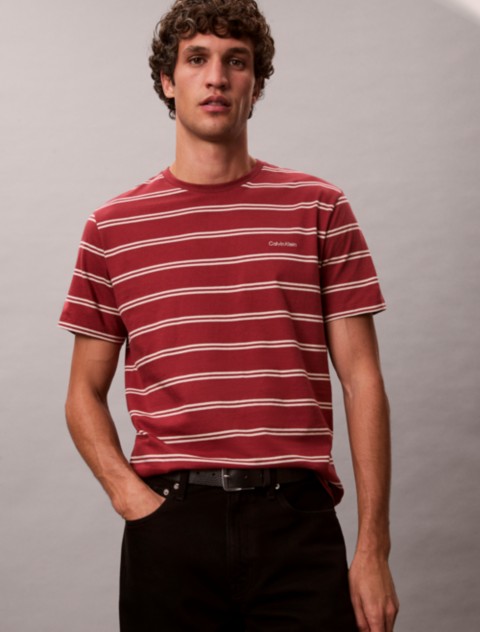Мужские футболки Calvin Klein Liquid Touch Stripe Crewneck T-Shirt
