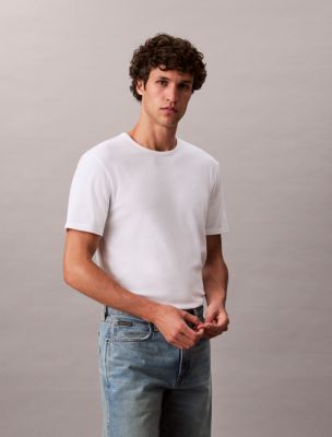 Cotton Stretch Slim T-Shirt , Bright White