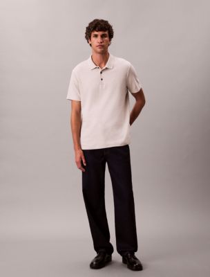 Cotton Blend Stripe Classic Polo Shirt , Moonstruck