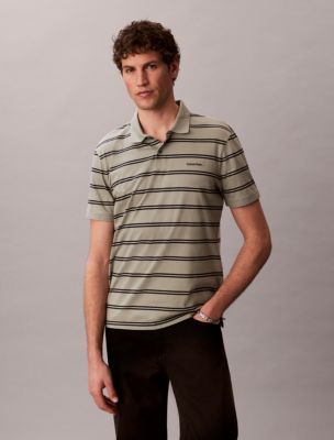 Liquid Touch Stripe Polo Shirt, Shadow