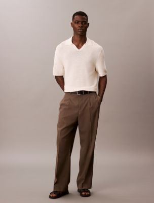 Tech Knit Sweater Polo Shirt, Brilliant White