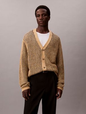 Linen Open Weave Cardigan, Parsnip