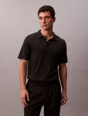 Supima Cotton Polo Shirt, Black