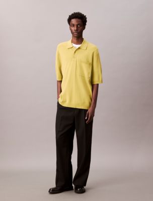 Tech Knit Boxy Polo Sweater , Spanish Lime 
