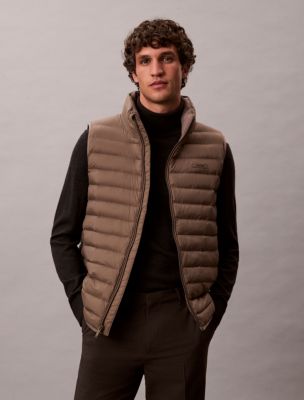 Nylon Puffer Vest, Morel