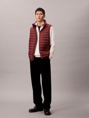 Nylon Puffer Vest, Academic Red