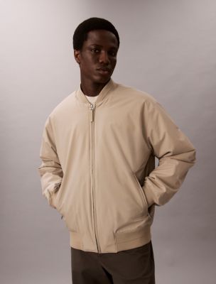 Matte Classic Bomber Jacket, Vintage Khaki