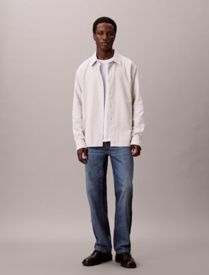 Мужские рубашки Calvin Klein Melange Flannel Relaxed Button-Down Shirt — фото 2