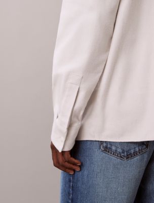 Мужские рубашки Calvin Klein Melange Flannel Relaxed Button-Down Shirt — фото 5