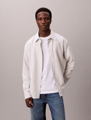 Мужские рубашки Calvin Klein Melange Flannel Relaxed Button-Down Shirt — фото 6