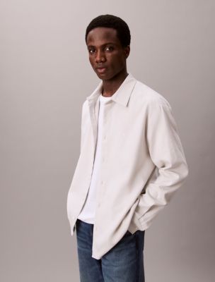 Melange Flannel Relaxed Button-Down Shirt, Harbor Mist