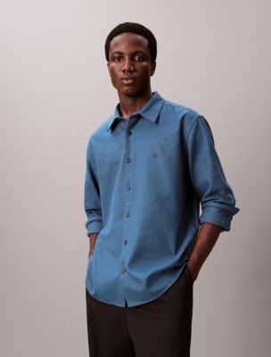 Melange Flannel Relaxed Button-Down Shirt, Wild Wind