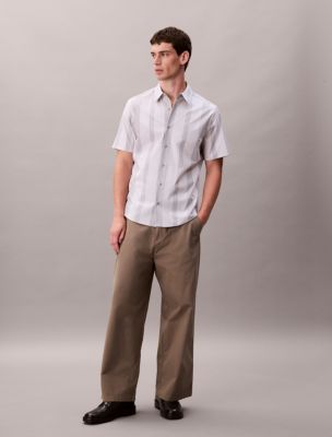 Мужские рубашки Calvin Klein Yarn-Dyed Stripe Stretch Classic Shirt — фото 3
