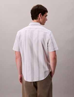 Мужские рубашки Calvin Klein Yarn-Dyed Stripe Stretch Classic Shirt — фото 5