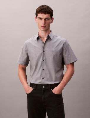Yarn-Dyed Stripe Stretch Classic Shirt, Alloy