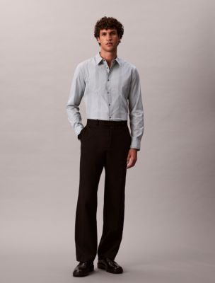 Мужские рубашки Calvin Klein Yarn-Dyed Stripe Supima Stretch Slim Shirt — фото 2