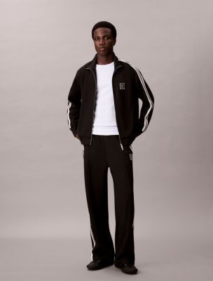 Double Knit Track Pants, Black