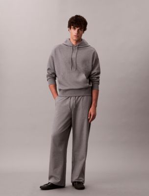 Emblem Logo Terry Hoodie, Medium Grey Heather