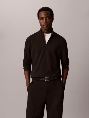 Tech Pique 1/4 Zip Top, Black