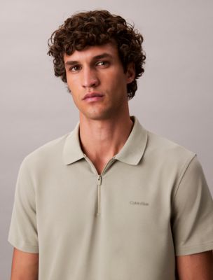 Tech Pique Zip Polo Shirt | Calvin Klein