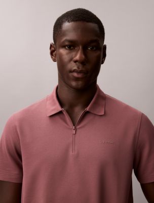 Tech Pique Zip Polo Shirt | Calvin Klein