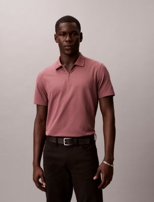 Tech Pique Zip Polo Shirt | Calvin Klein