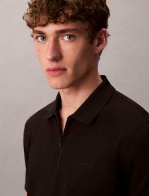 Мужские рубашки Calvin Klein Tech Pique Zip Polo Shirt — фото 3