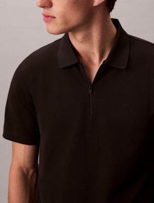 Tech Pique Zip Polo Shirt | Calvin Klein