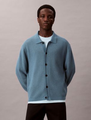 Relaxed Fit Standard Logo Terry Crewneck Sweatshirt, Blue Moon