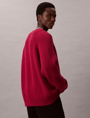 Мужские свитеры Calvin Klein Merino Wool Blend Relaxed V-Neck Sweater — фото 5
