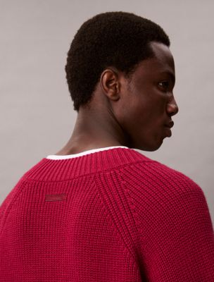 Мужские свитеры Calvin Klein Merino Wool Blend Relaxed V-Neck Sweater — фото 6