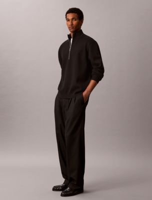 Мужской свитер Calvin Klein Tech Quarter Zip, цвет: Чёрный — фото 6