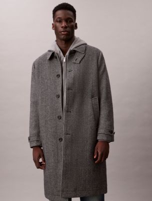 Tech Wool Blend Tailored Coat | Calvin Klein