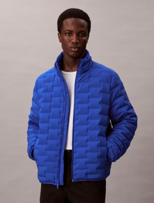 Lightweight Quilted Goose Down Puffer Jacket, Cobalt  